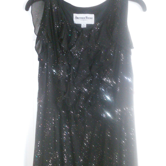 Another Thyme Dresses Another Thyme Dress Black Silver Glitter Sz